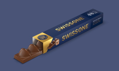 Swissone 3D Visualisierung Milchschokolade Verpackung